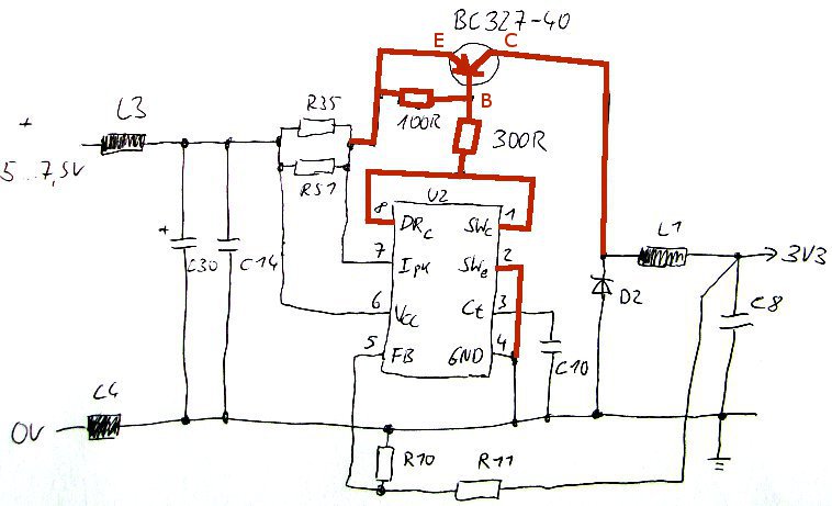 FS605 Schaltplan USB-Versorgung