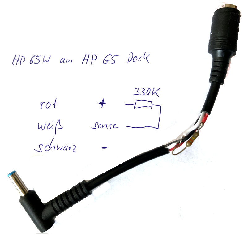 Schaltplan umbau HP Dock Adapter
