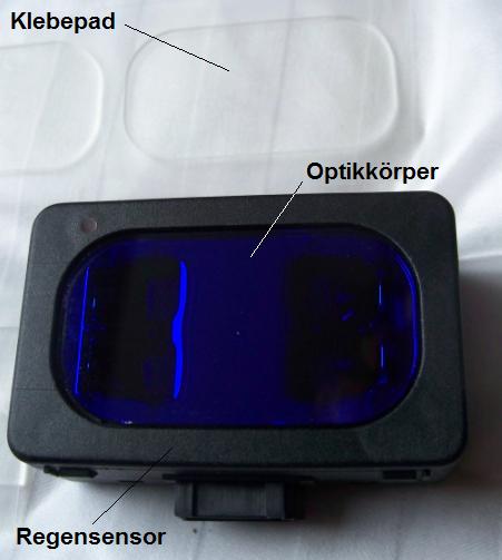 Regensensor und Klebepad